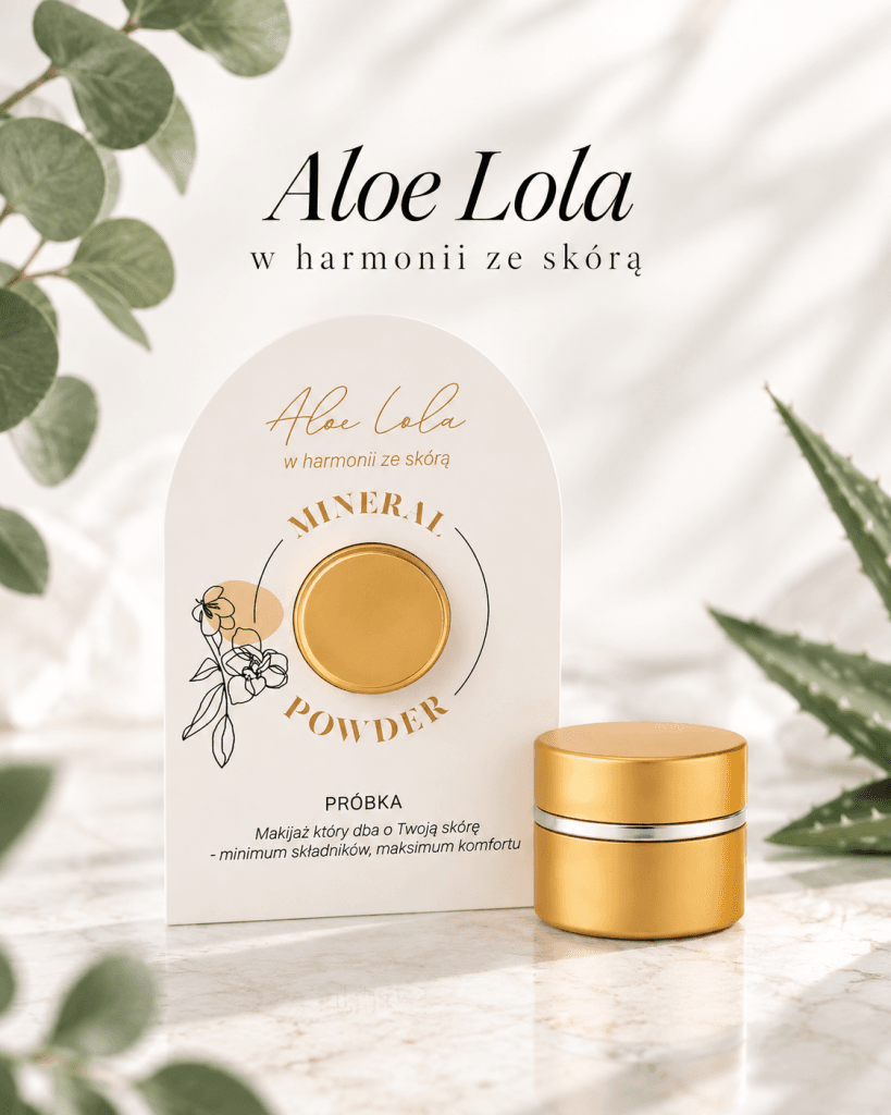 Próbka pudru mineralnego z&nbsp;aloesem 2 g – Aloe Lola | 4 odcienie