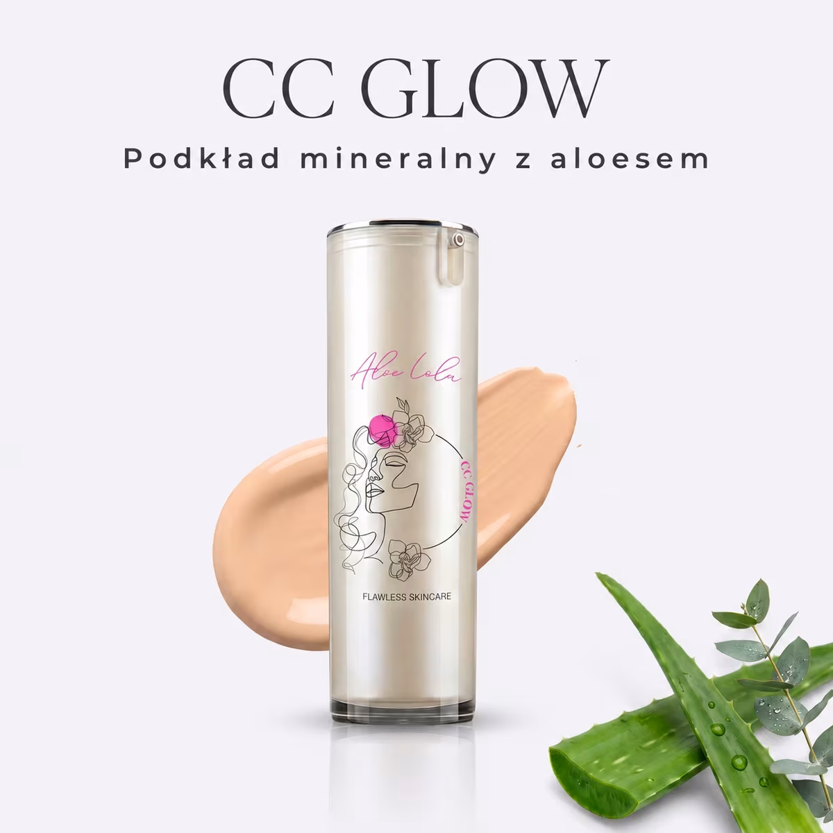 Aloe Lola CC Glow, podkład mineralny z aloesem